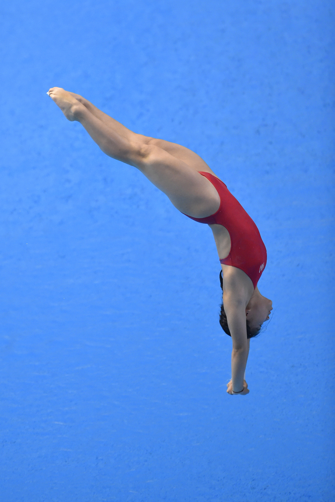Huang Xiaohui was the winner in the women's 3m springboard competition at the FINA Diving Grand Prix event in Singapore ©Getty Images