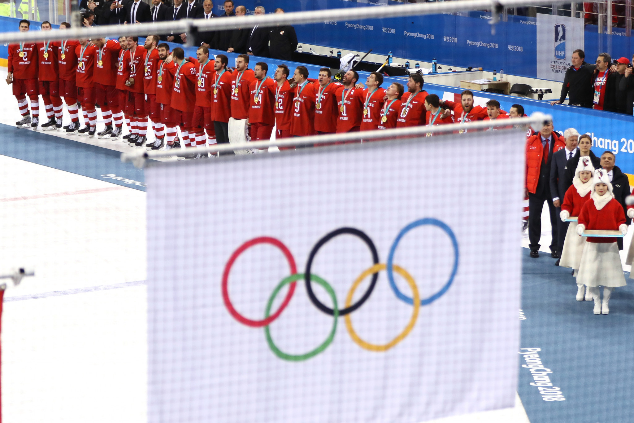 Russia had to compete under the Olympic flag at Pyeongchang 2018 and will have to do the same at Tokyo 2020 if the recommendations of the WADA Compliance Review Committee are accepted ©Getty Images