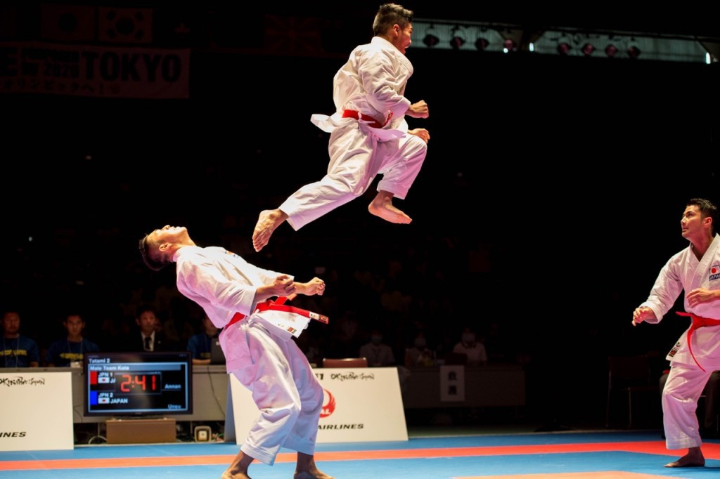 The men's team kata event provided one of the highlights of the final day ©Xavier Servolle/WKF