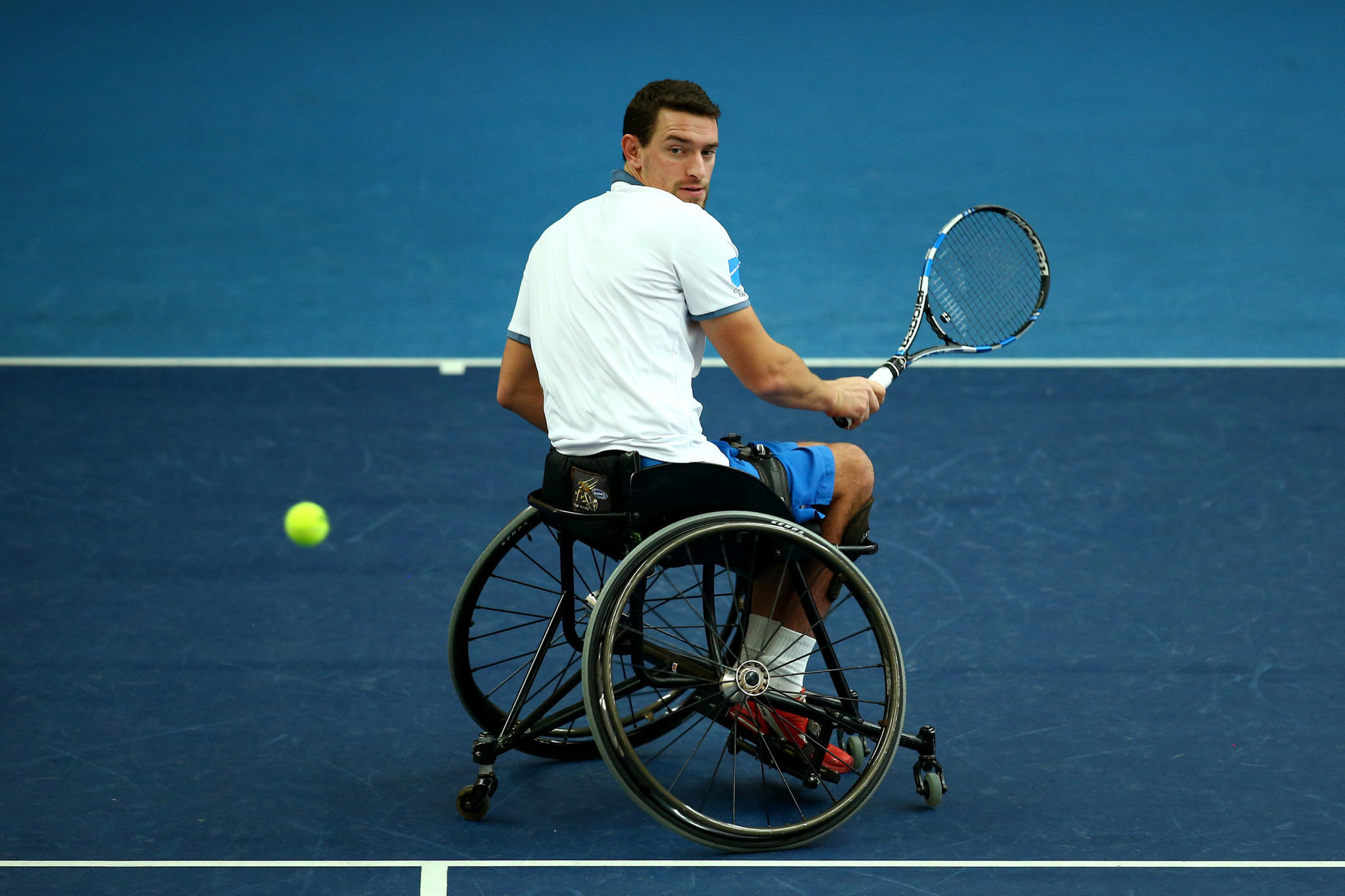 Belgium's Joachim Gérard has claimed his fourth men's title in five years at the NEC Wheelchair Singles Masters ©Getty Images
