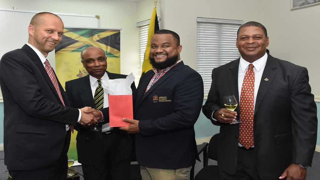 Jamaica Olympic Association hosted officials from Latvia ©JOA