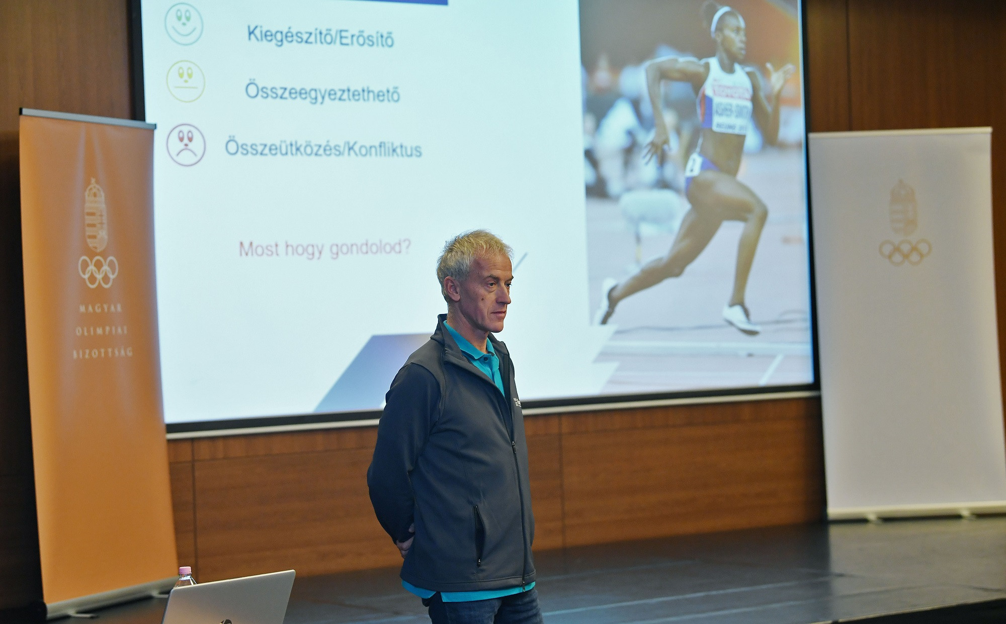 Former modern pentathlete Attila Mizsér led the workshop ©HOC