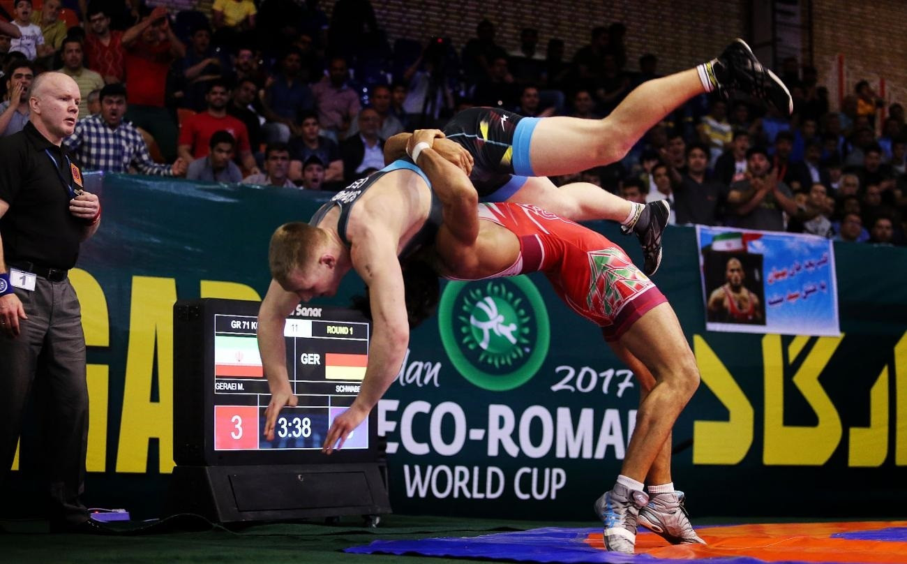 The Greco-Roman World Cup in Tehran was due to have concluded today, but was postponed by United World Wrestling ©Alireza Akbari/UWW