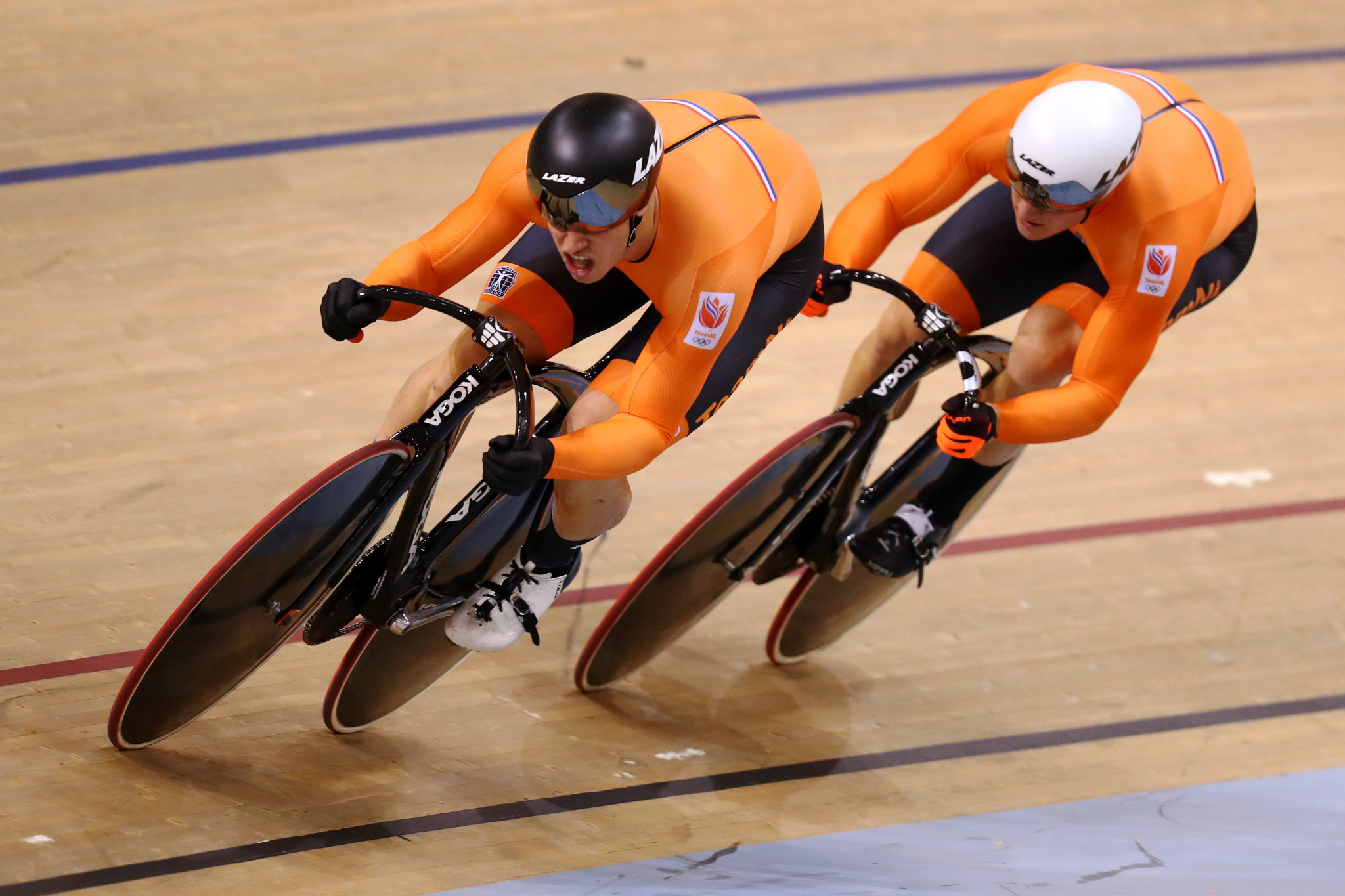 World champions The Netherlands triumphed in the men's team sprint ©Getty Images