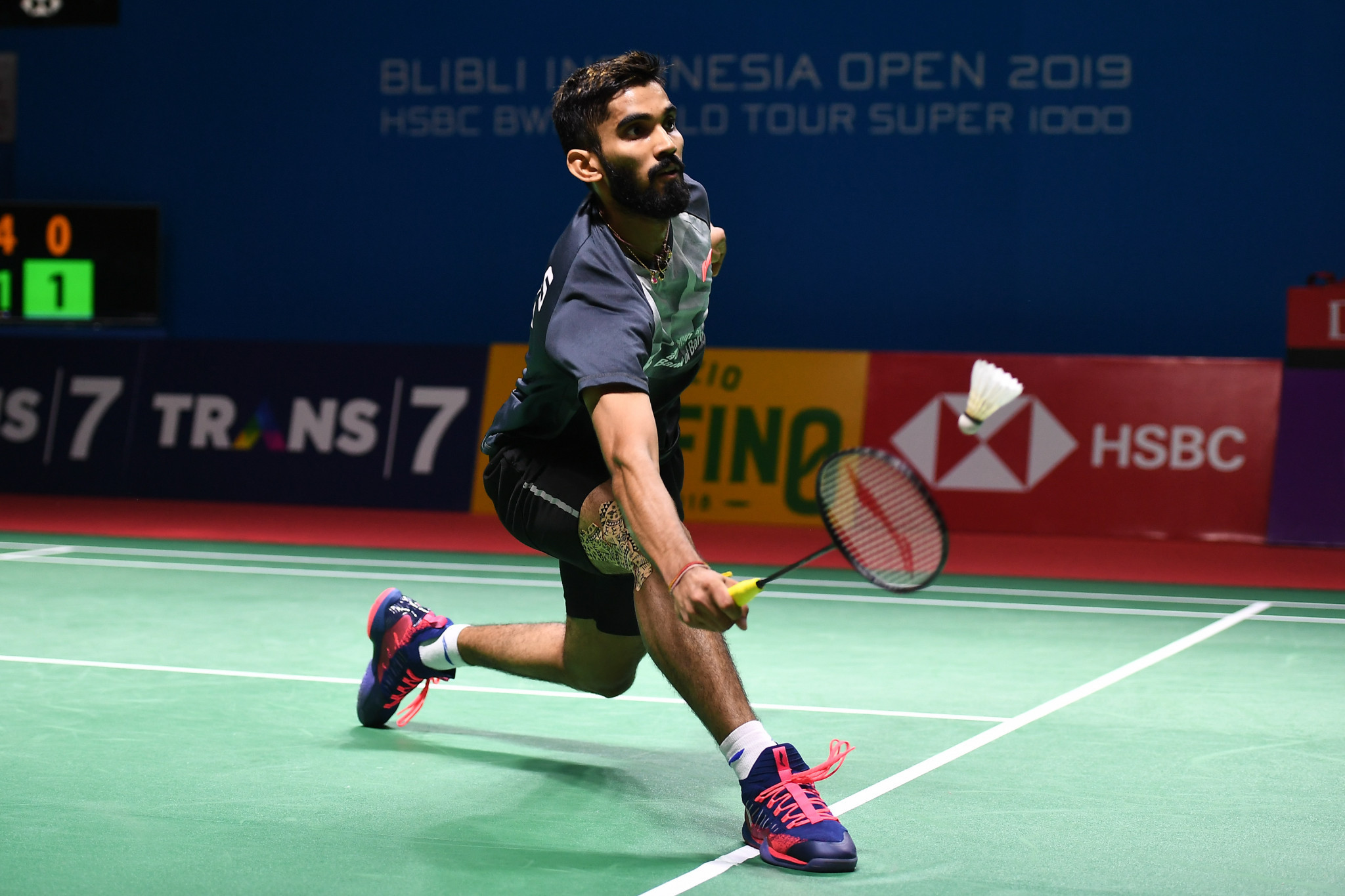 Srikanth Kidambi's run at the Syed Modi International Badminton Championships has come to an end ©Getty Images