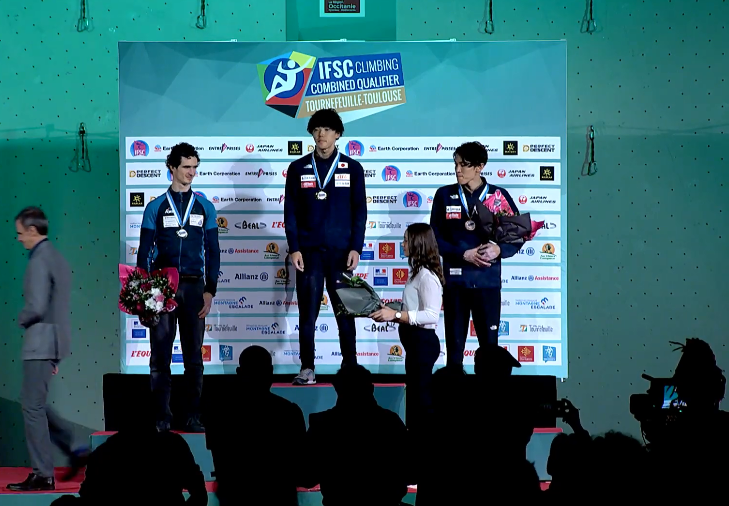 Japan's Kokoro Fujii topped the podium in Toulouse ©IFSC