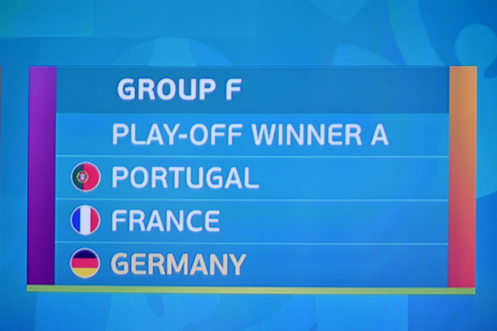 Portugal, France and Germany were all placed in a tough Group F ©Getty Images