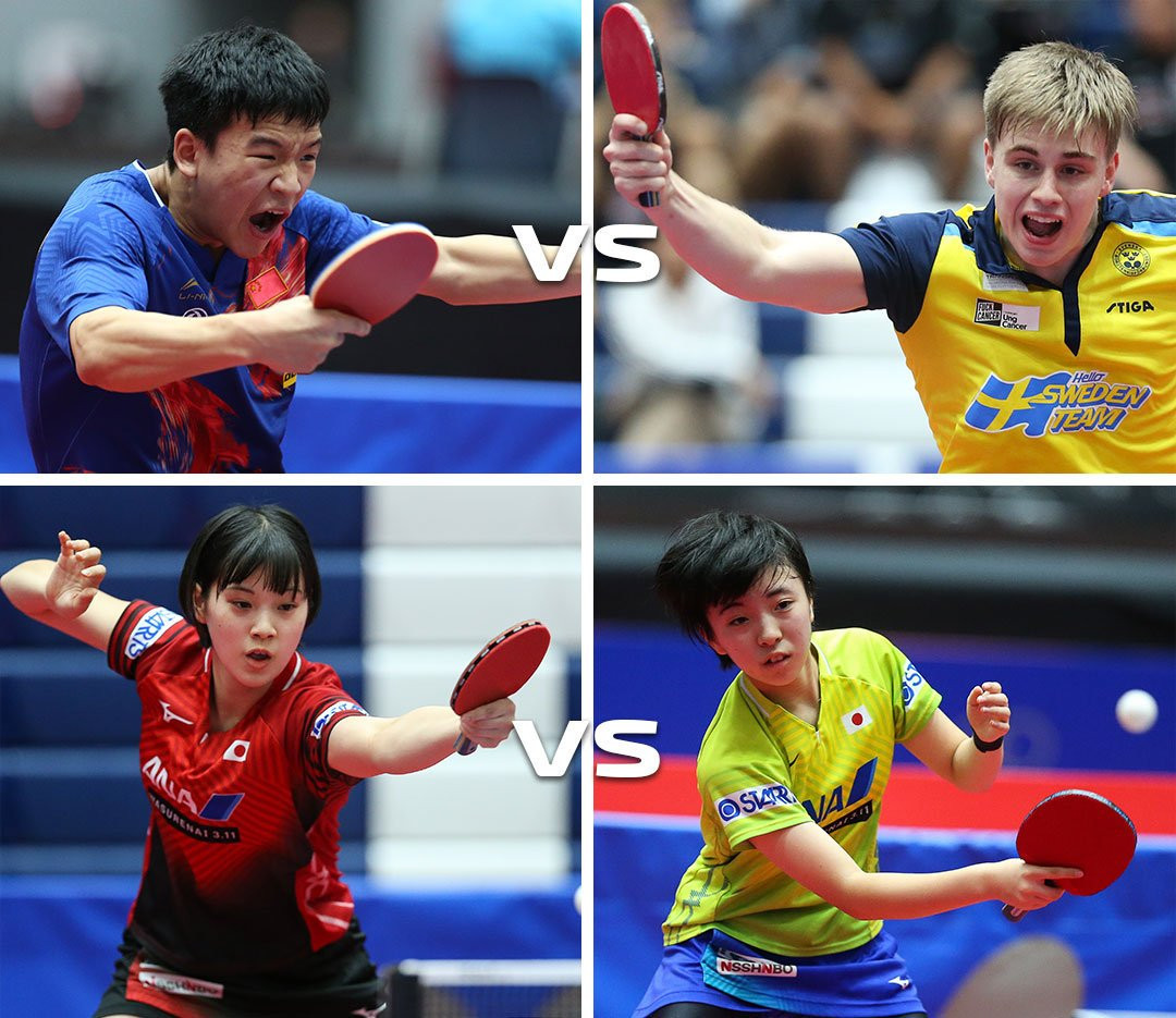 The finals of the singles competition at the ITTF World Junior Championships pitted China's Peng Xiang against Sweden's Truls Moregard in the boys and Japanese team-mates Haruna Ojio in the girls ©ITTF