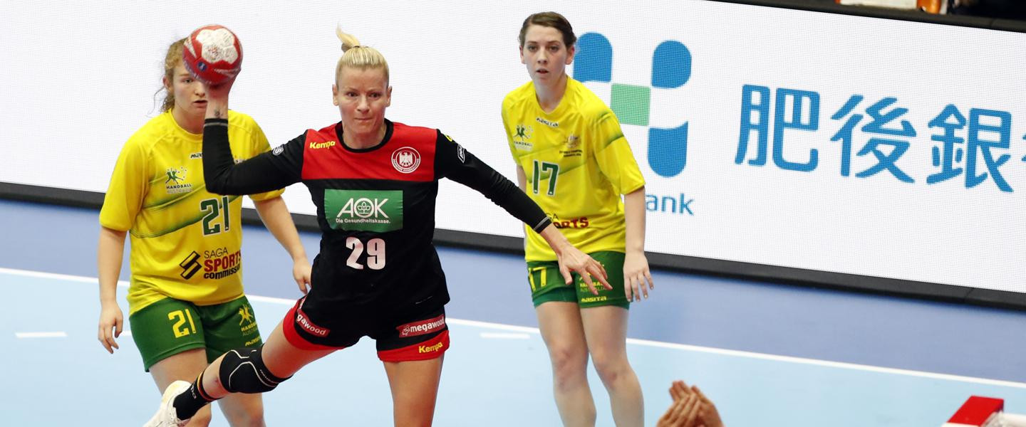 Germany are now three points ahead of France at the top of Group B in the IHF Women's World Championships having won their second match against Australia in Japan today ©IHF