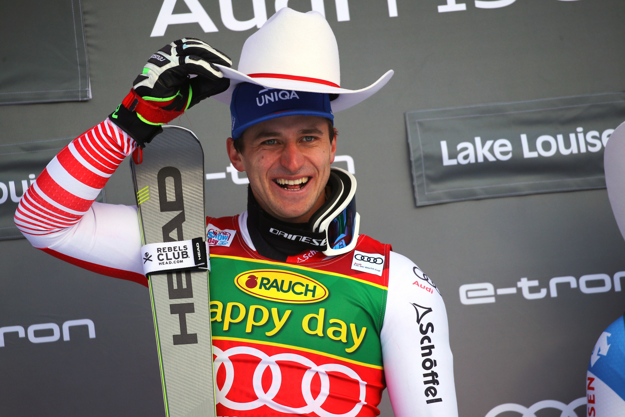 Double Olympic champion Mattias Mayer won the opening super-G  of the men's season ©Getty Images