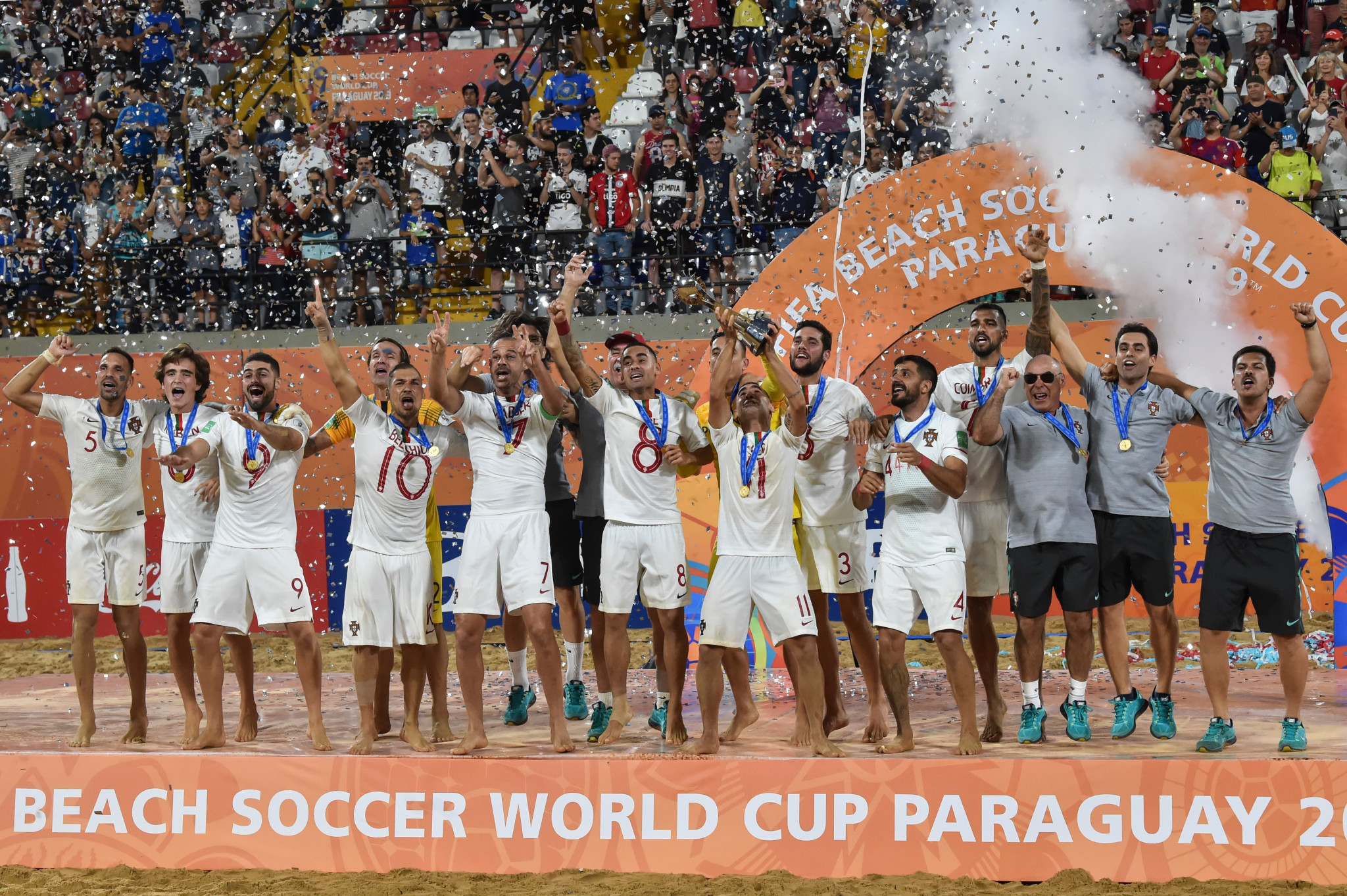 Portugal won the FIFA Beach Soccer World Cup in Paraguay ©Getty Images