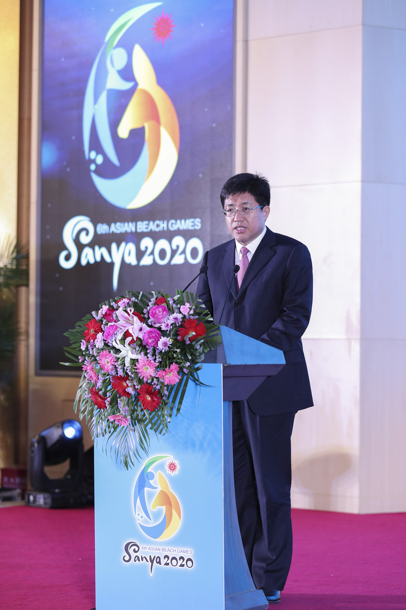 Sanya Mayor A. Dong said the emblem and slogan had been chosen from 3,218 submissions ©Getty Images