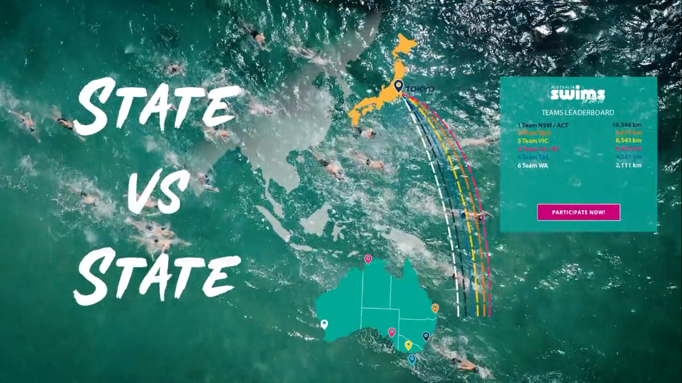 Australian states will contest the virtual race ©Swimming Australia