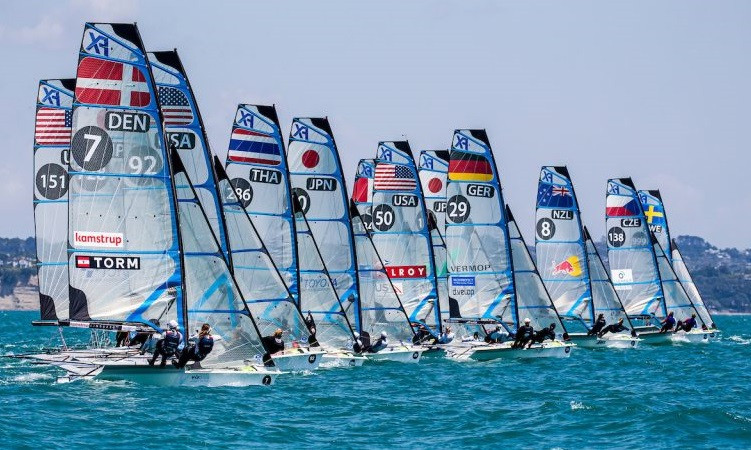 Three classes are contesting their World Championships in New Zealand ©49er Class
