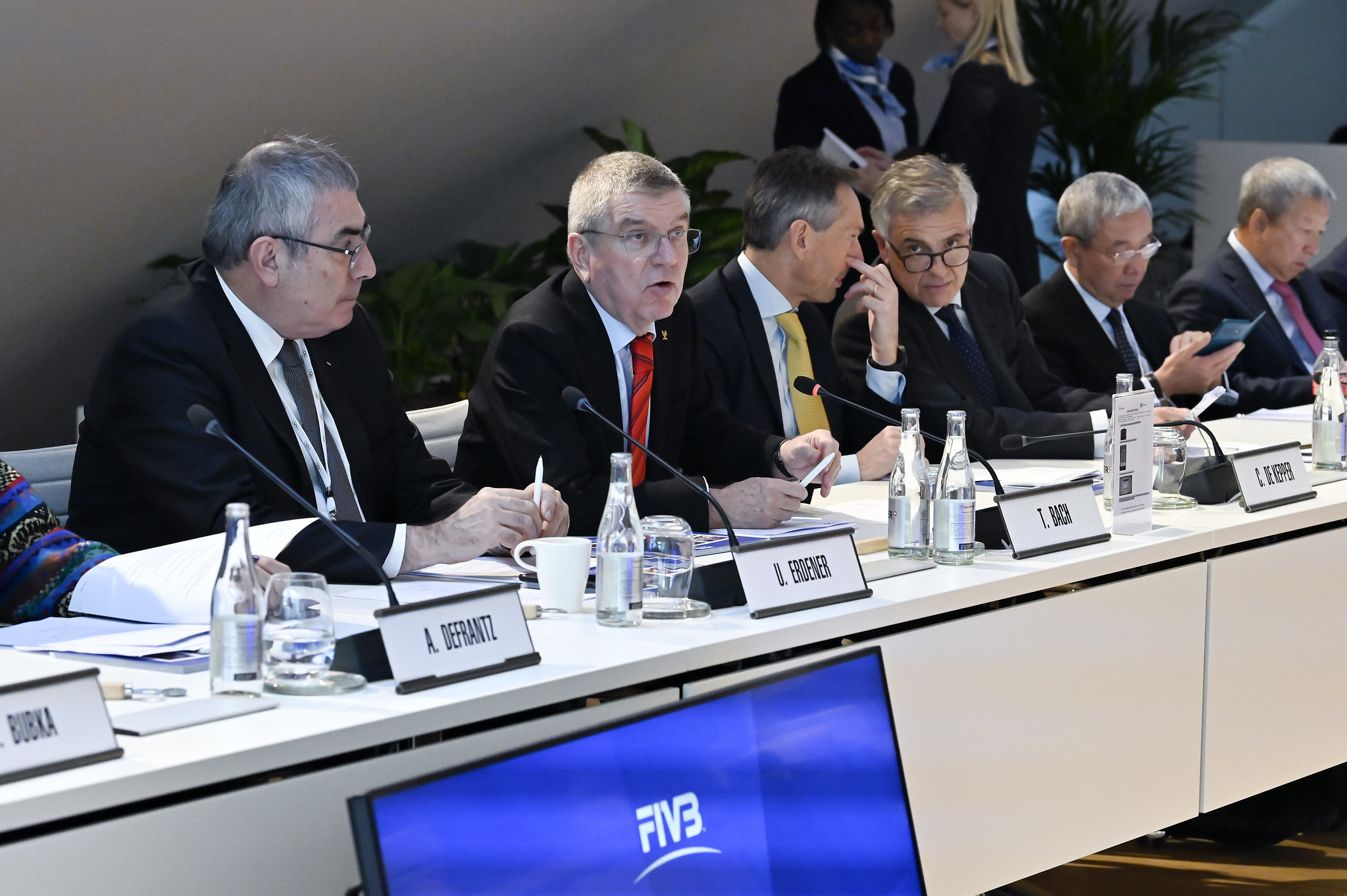 IOC President Thomas Bach praised the FIVB during the joint meeting ©FIVB