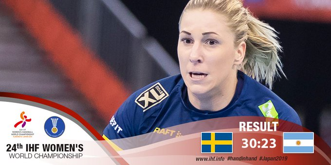 Sweden and Japan advance to main round at IHF Women's Handball World Championship
