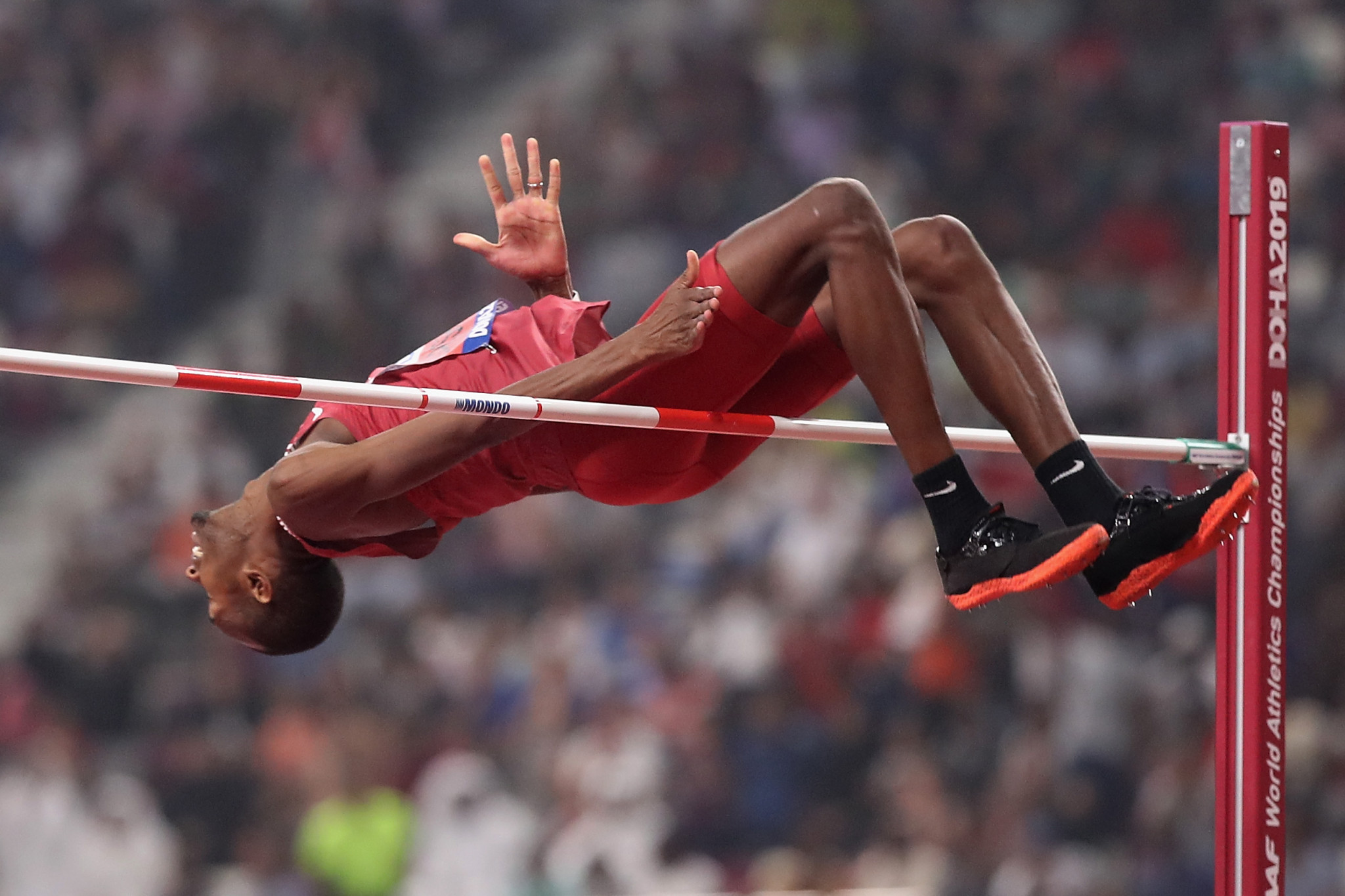 Qatar's two-time world high jump champion Mutaz Essa Barshim is among the 30 candidates for election to the Commission ©Getty Images