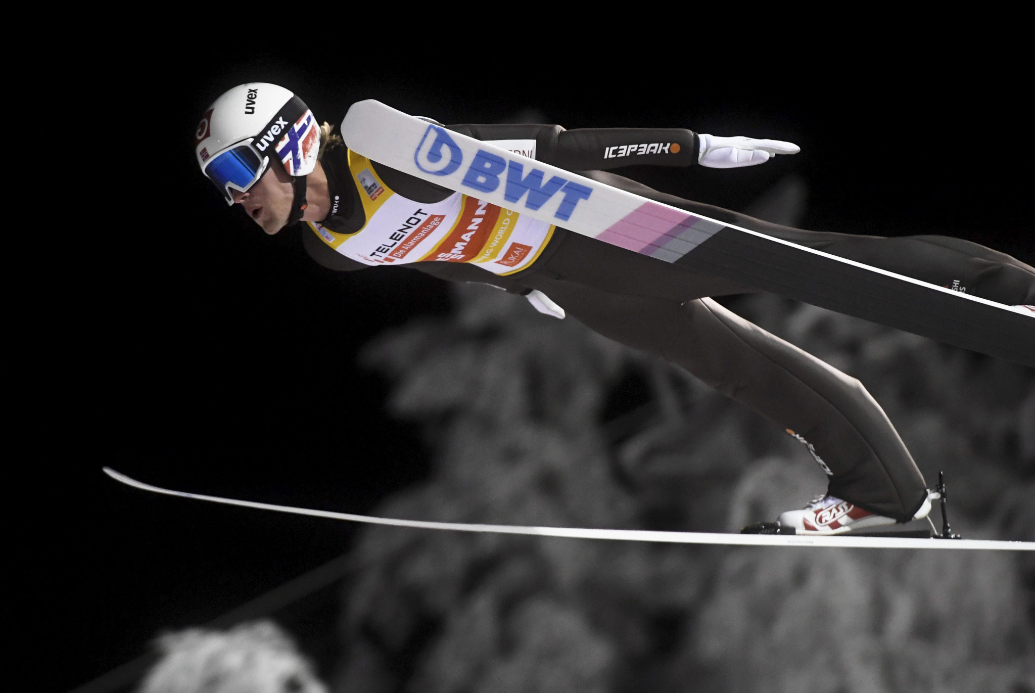 Norway's Daniel-André Tande leads the overall standings in the FIS Men's Ski Jumping World Cup ©Getty Images