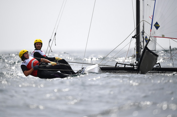 Vittorio Bissaro and Maelle Frascari of Italy remain surprise leaders of the Nacra 17 class ©Getty Images