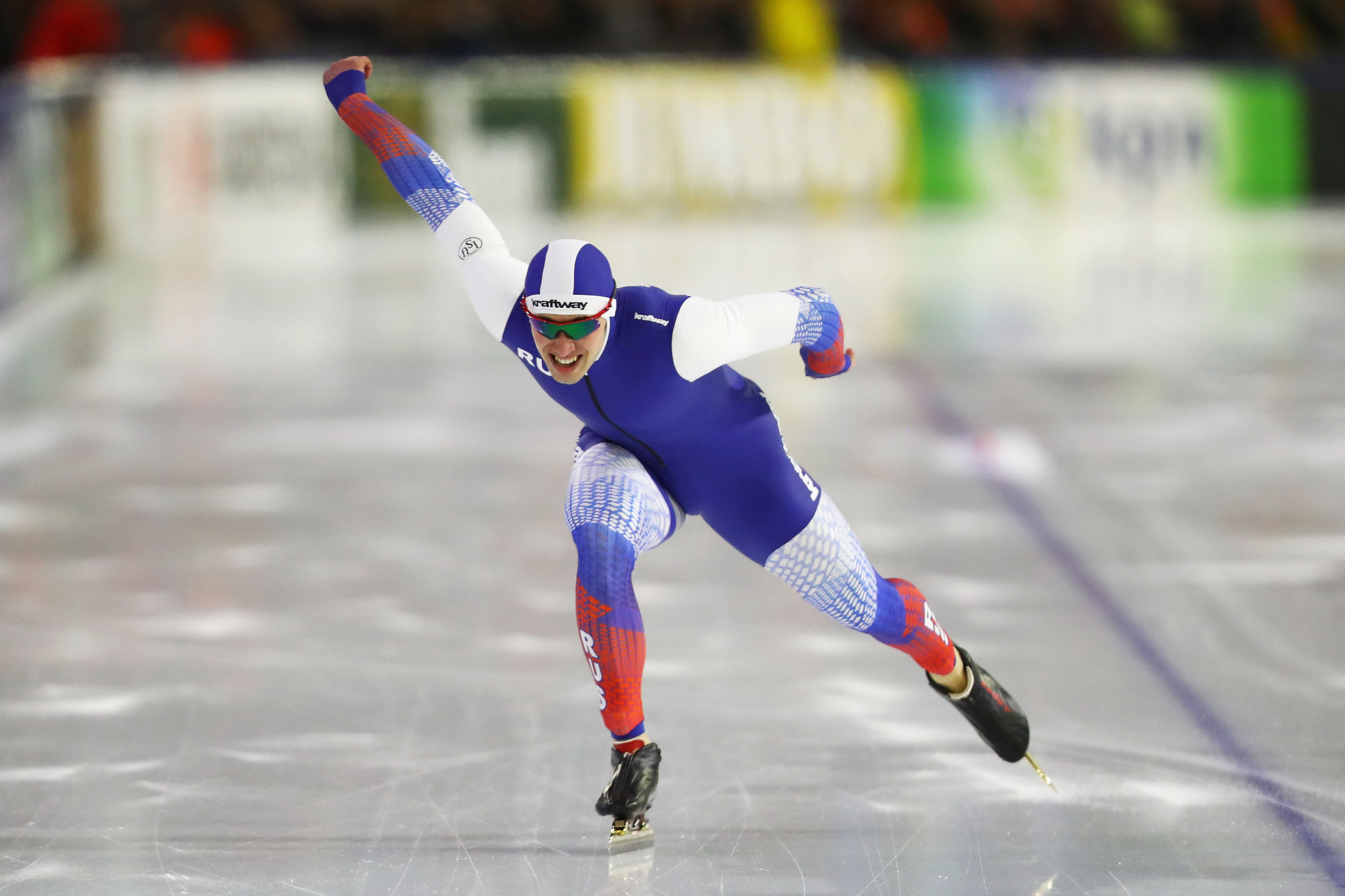Russia's Viktor Mushtakov was among the winners on day one of the ISU Speed Skating World Cup in Nur-Sultan ©Getty Images