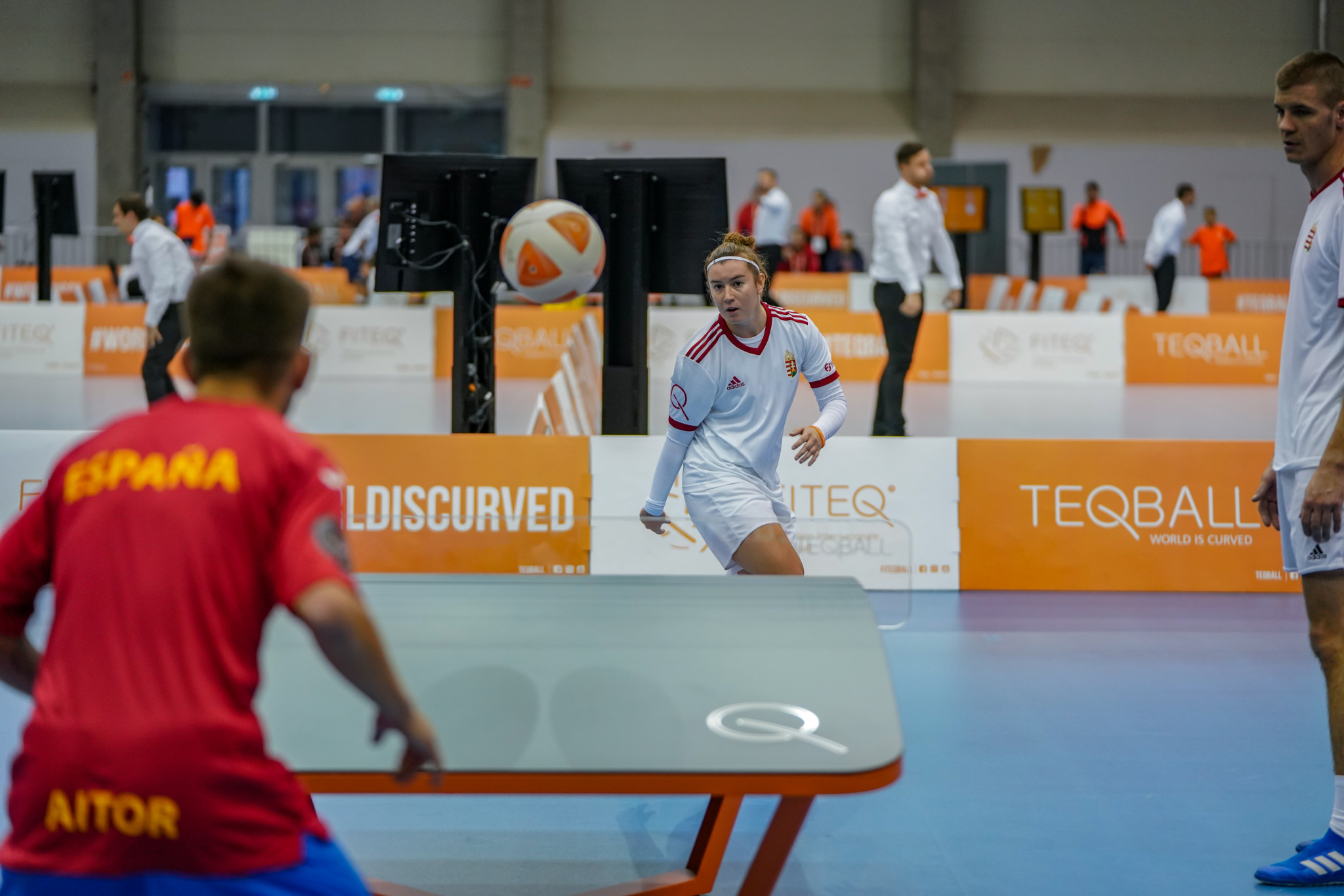 Hungarian duo delight home crowd on opening day of Teqball World Championships