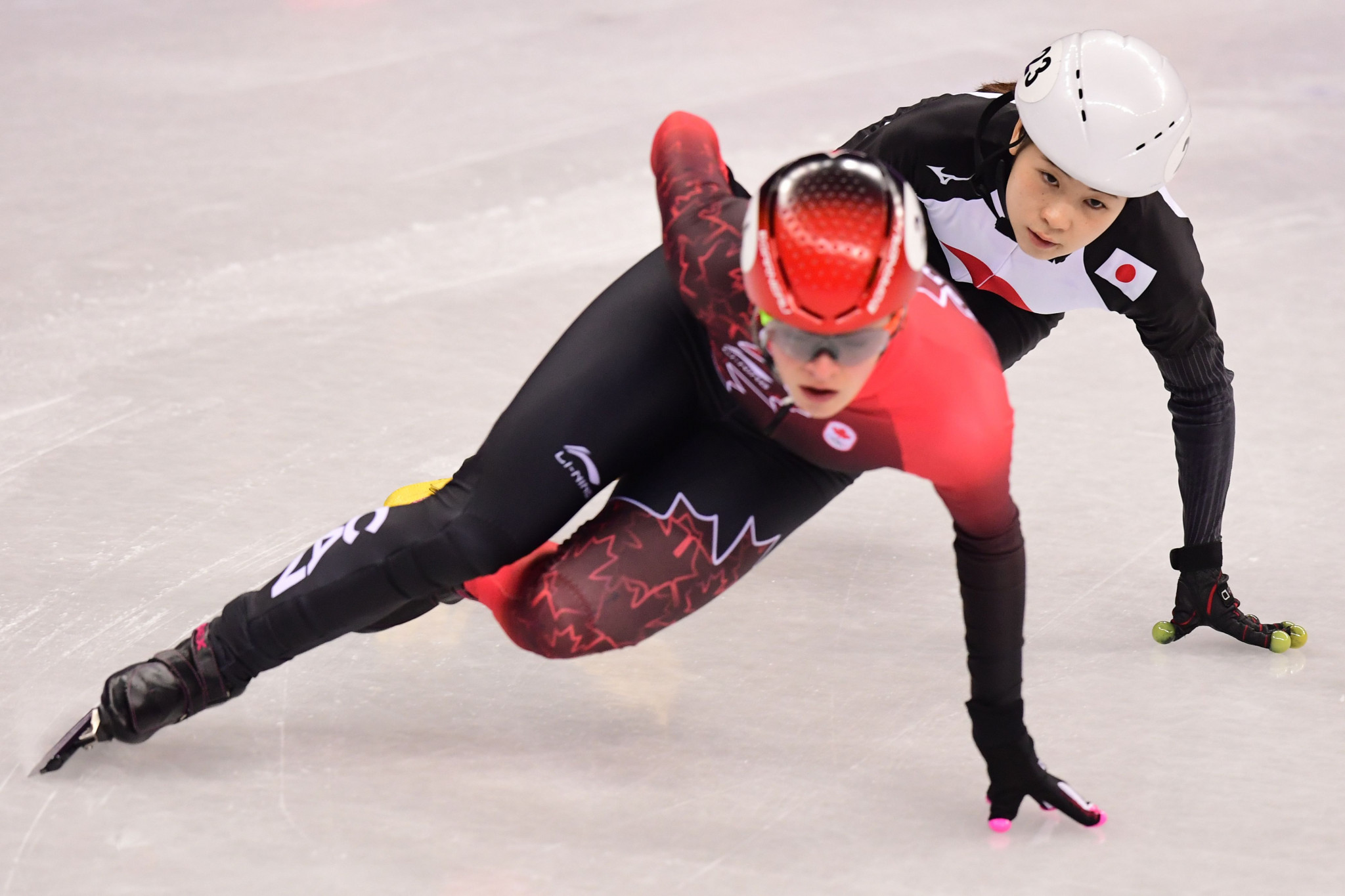 Canada's Kim Boutin continued her excellent form by reaching the 500 metres quarter-finals at the ISU Short Track World Cup in Shanghai ©Getty Images
