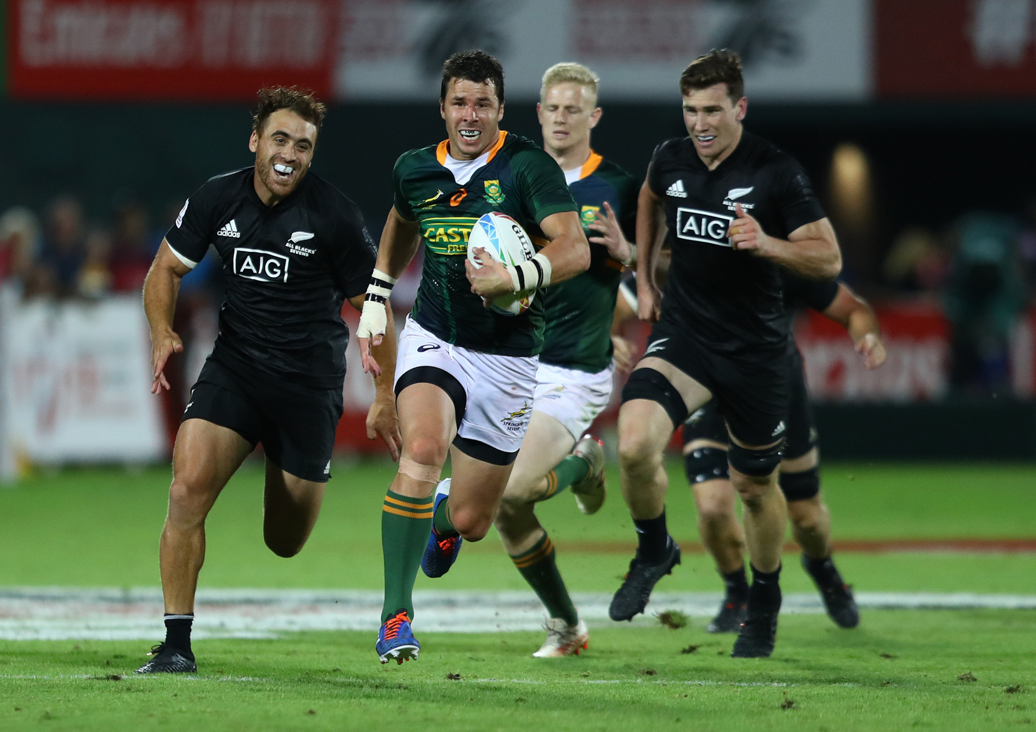 South Africa blitz New Zealand to win Dubai World Rugby Sevens Series