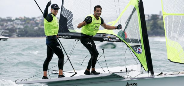 New Zealand's Peter Burling and Blair Tuke won a fifth World Championship 49er title on the home waters of Auckland ©World Sailing