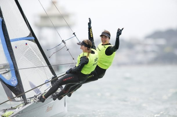 Annemiek Bekkering and Annette Duetz of The Netherlands made a successful defence of their 49erFX world title ©World Sailing