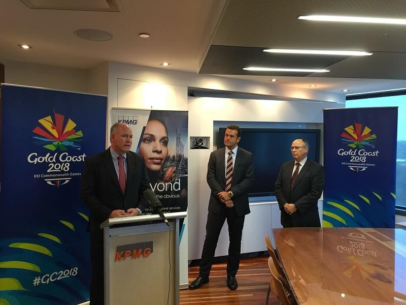 Gold Coast 2018 chief executive Mark Peters (left) has claimed the signing of KPMG as Official Professional Services Advisor will 