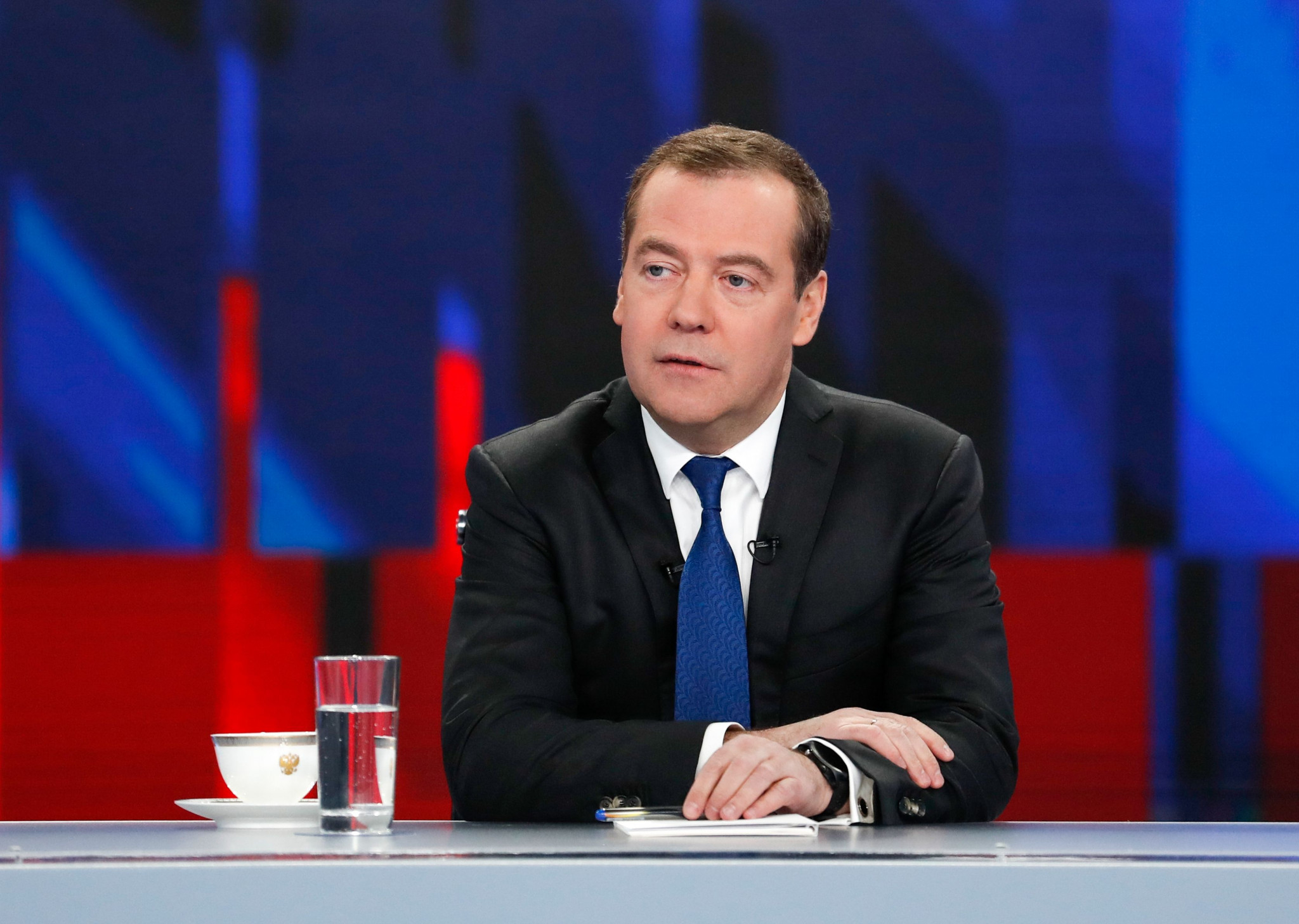 Russia's Prime Minister Dmitry Medvedev has claimed the decision by WADA to ban the country is another example of them being targeted by the West ©Getty Images