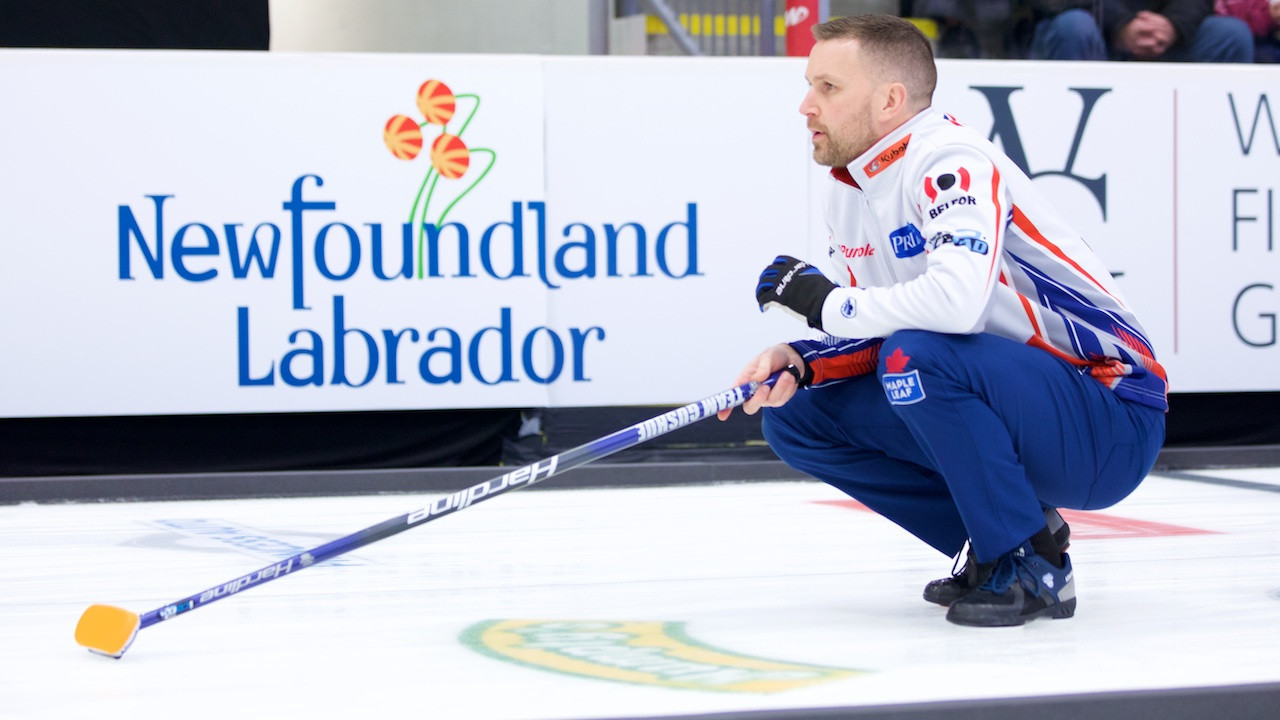 Canada's local hero Brad Gushue got off to a winning start in the GSOC Boost National event in Newfoundland ©GSOC
