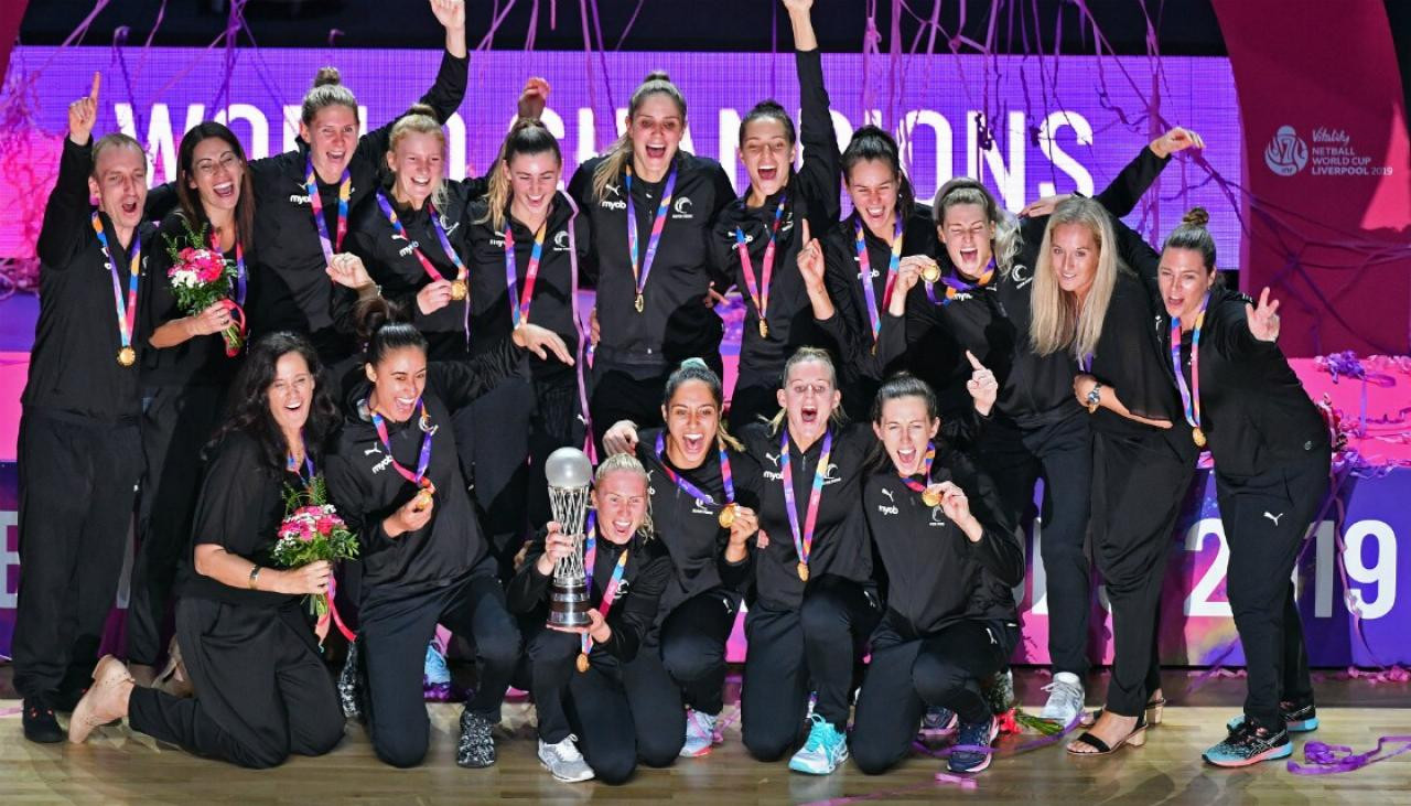 New Zealand celebrate winning the Netball World Cup in Liverpool ©Getty Images
