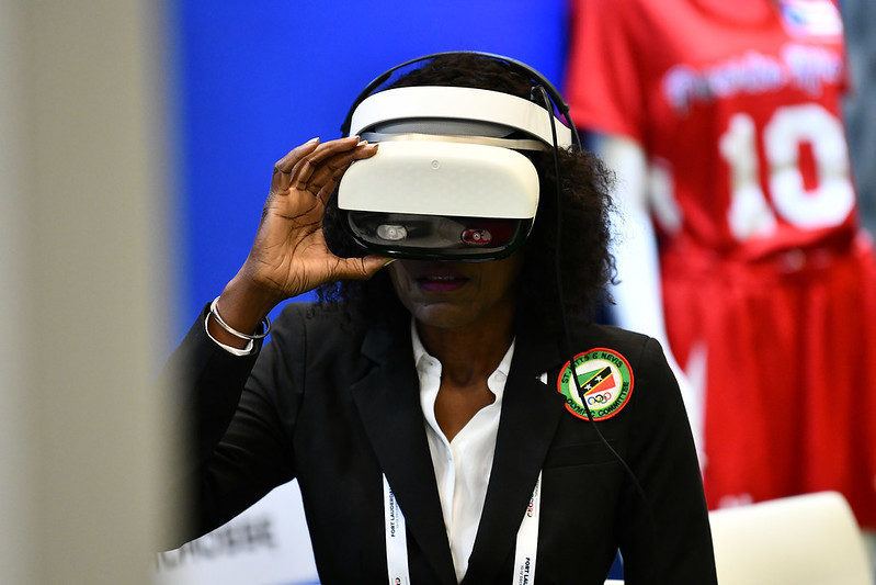 Delegates could also try virtual reality software ©SportAccord