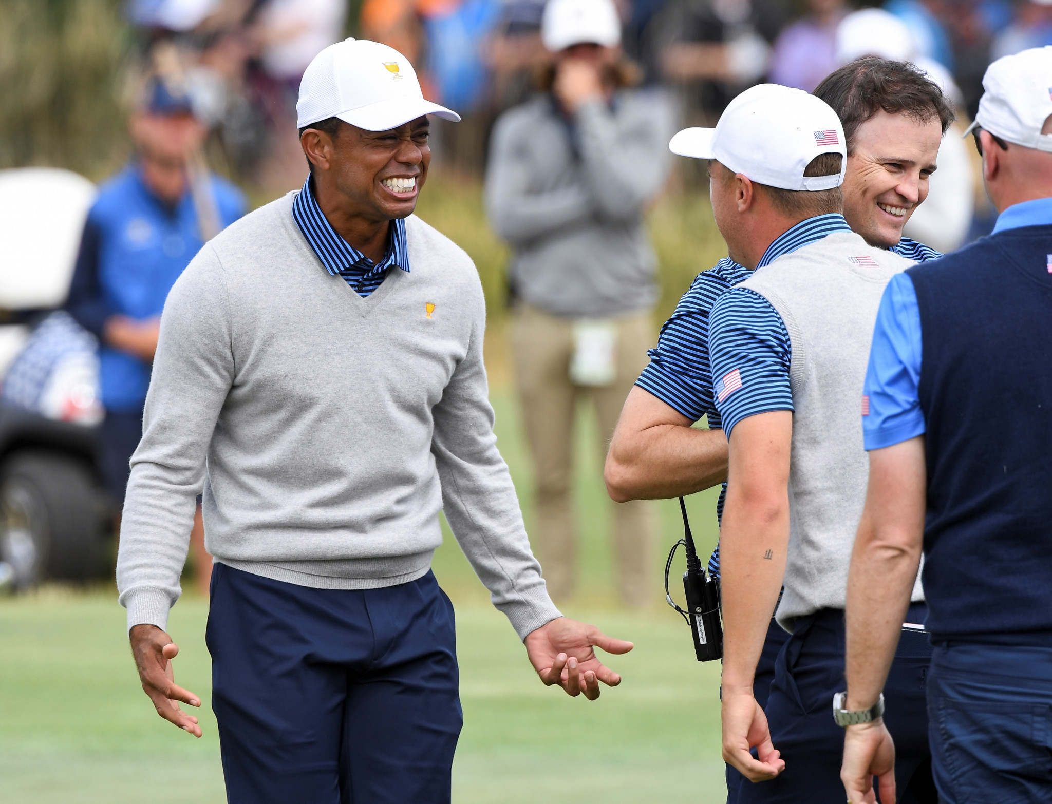 Tiger Woods and Justin Thomas continued their winning partnership at the Presidents Cup ©Getty Images