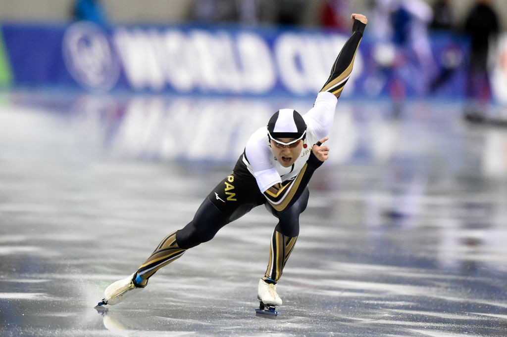Home athlete Yuma Murakami won the men's 500m as the ISU Speed Skating World Cup in Nagano got underway ©ISU