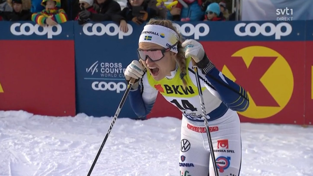 Linn Svahn stunned everyone, including herself, with sprint victory ©FIS