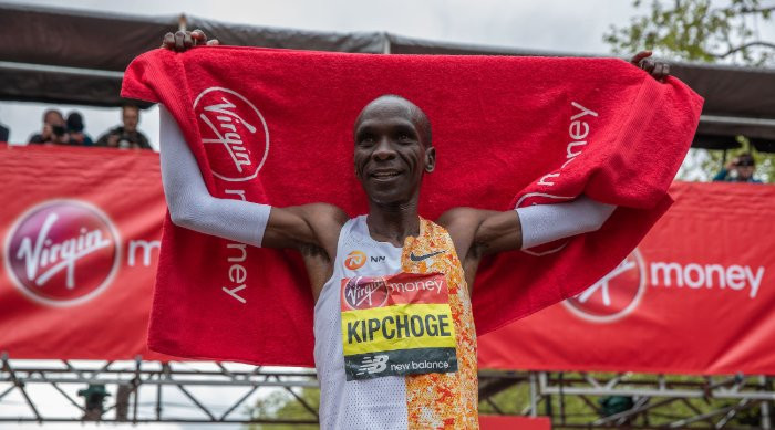 Eliud Kipchoge will headline the men's field at the London Marathon ©Getty Images