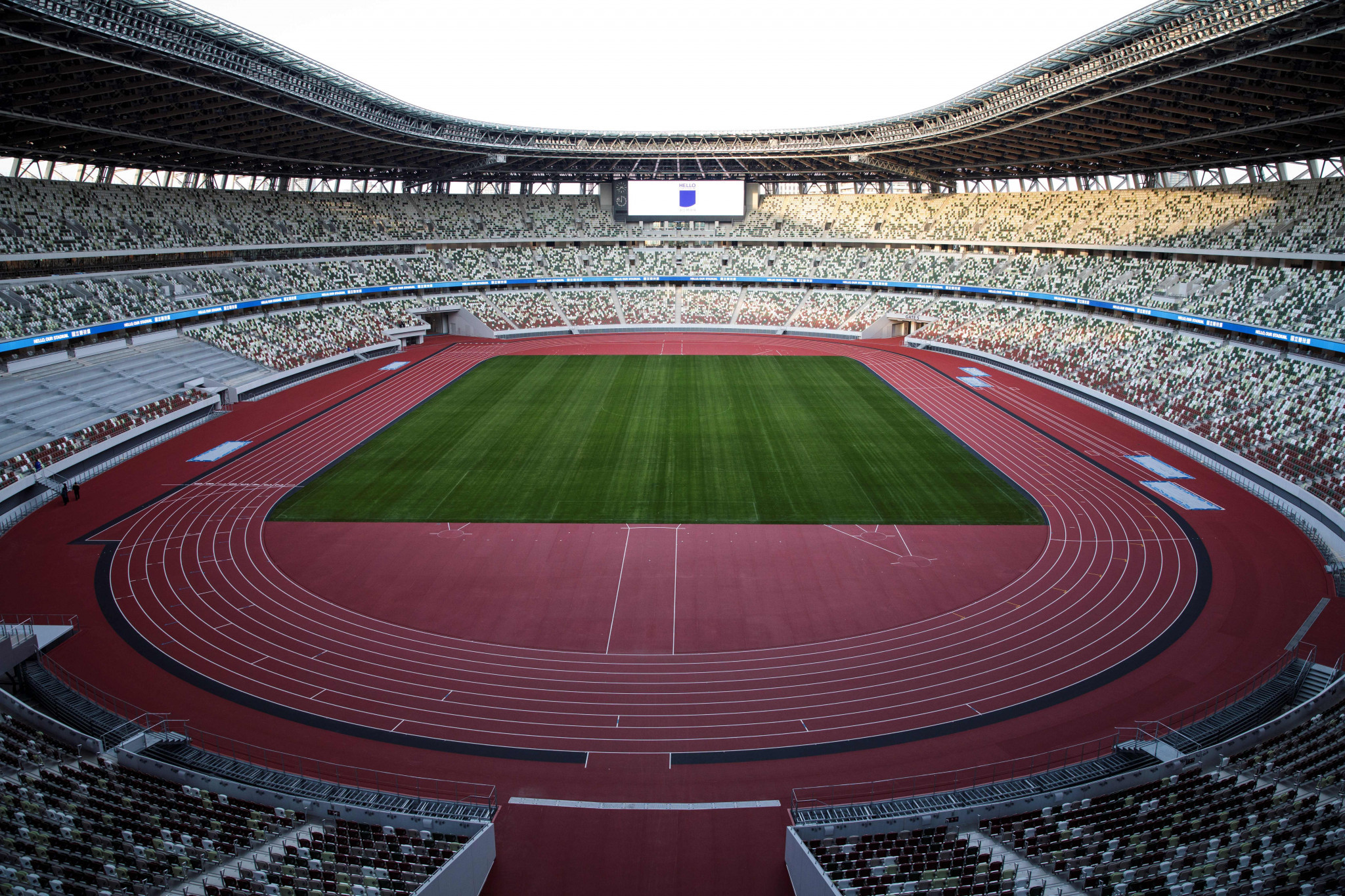 Abe hails completion of National Stadium as Tokyo 2020 centrepiece unveiled