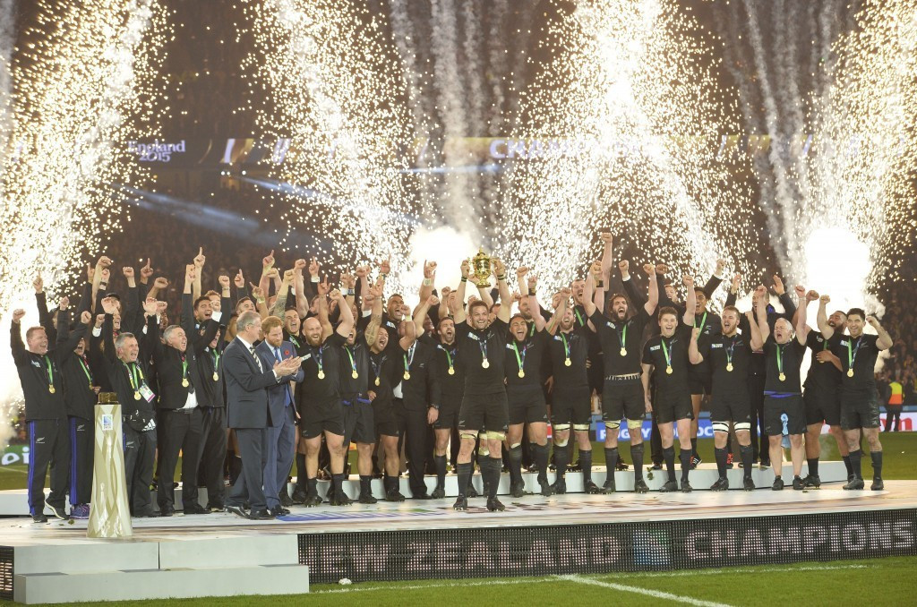 Not a single positive doping test was recorded at the Rugby World Cup won by New Zealand in October ©Getty Images