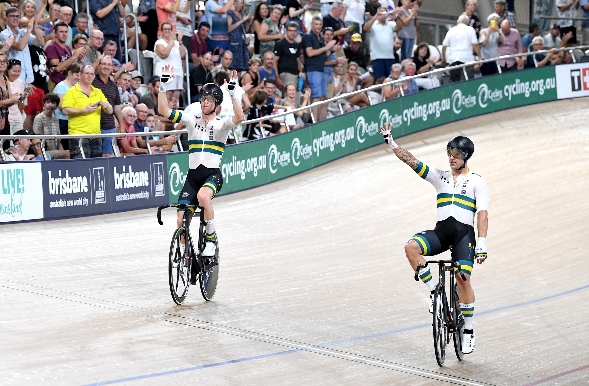 Meyer and Welsford earn madison honours at UCI Track Cycling World Cup in Brisbane