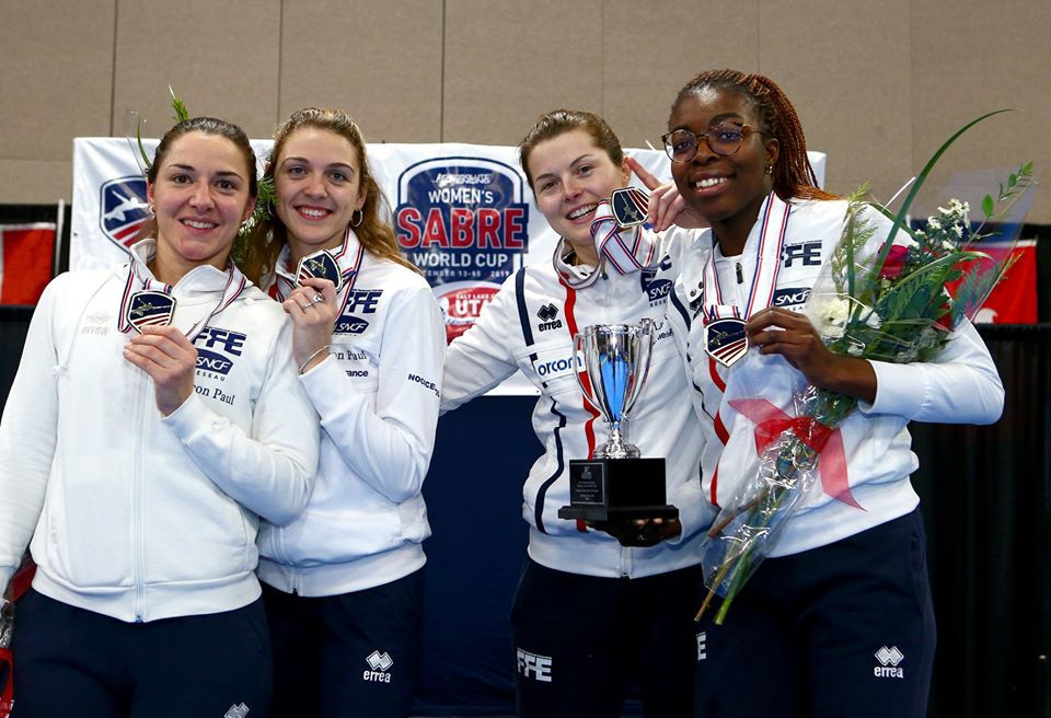 France beat Hungary to team event title at FIE Women's Sabre World Cup