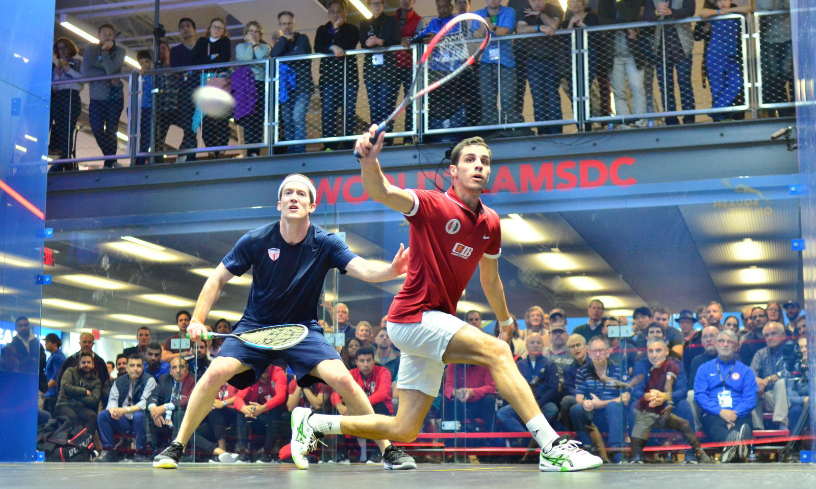 Egypt defeated the United States in the first game of the Men's World Team Squash Championship ©WSF