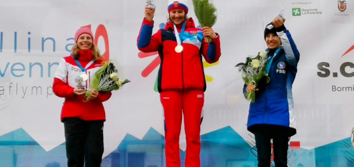 Margarita Noskova of Russia won the women's snowboard cross event at the Winter Deaflympics ©Winter Deaflympics