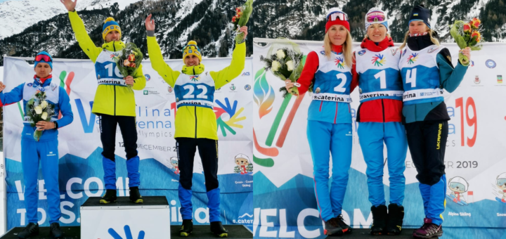 Medals were awarded today in cross-country skiing pursuit free technique events ©Deaflympics 2019