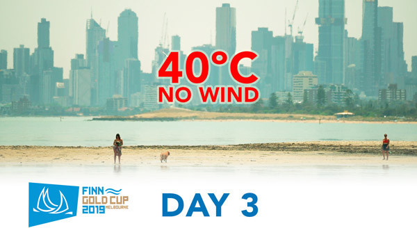 The lack of wind cancelled all action today in Melbourne ©Finn Class