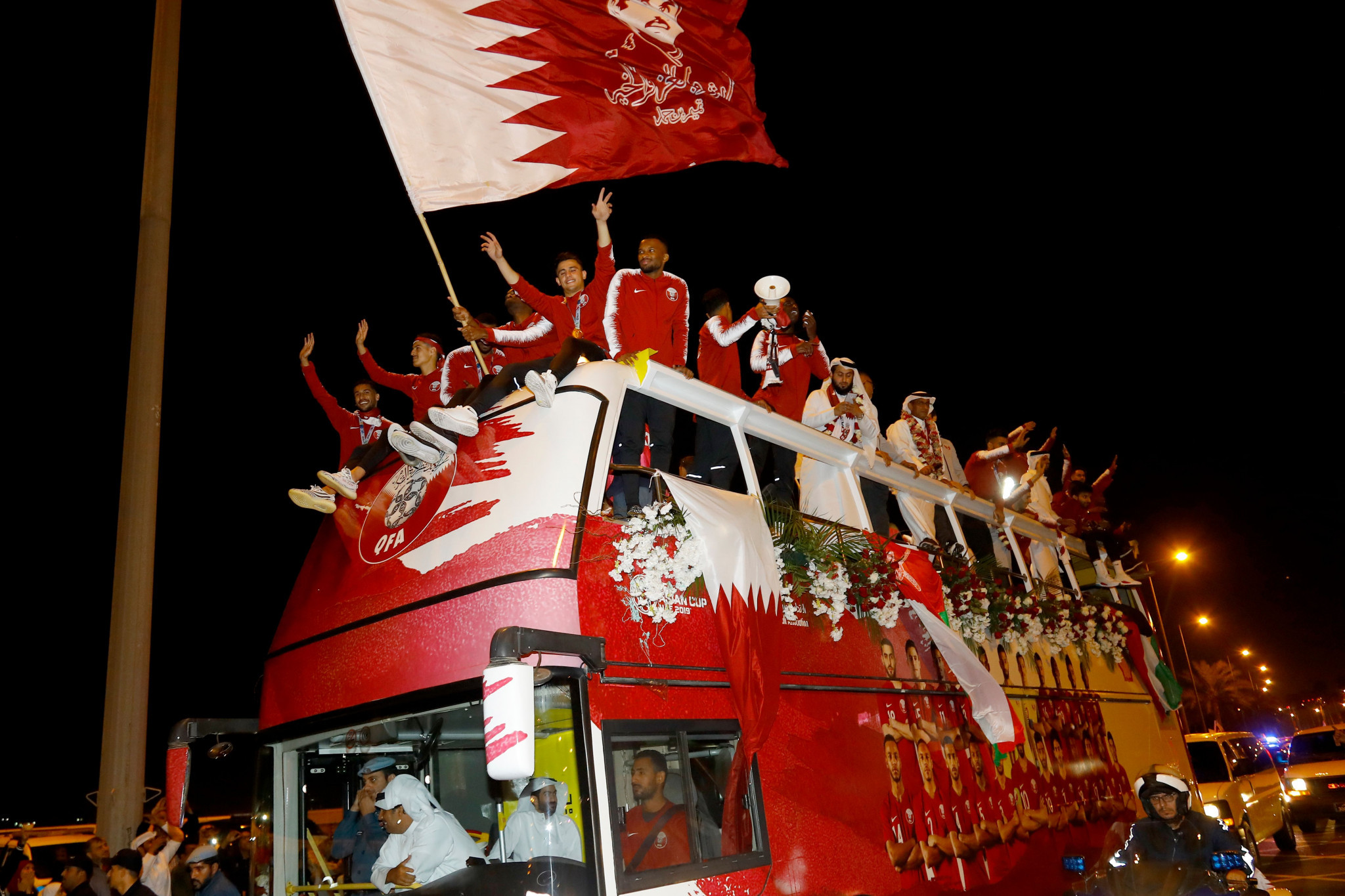 The Qatari football team celebrate their Asian Cup victory, illustrating how quickly fortunes can change ©Getty Images