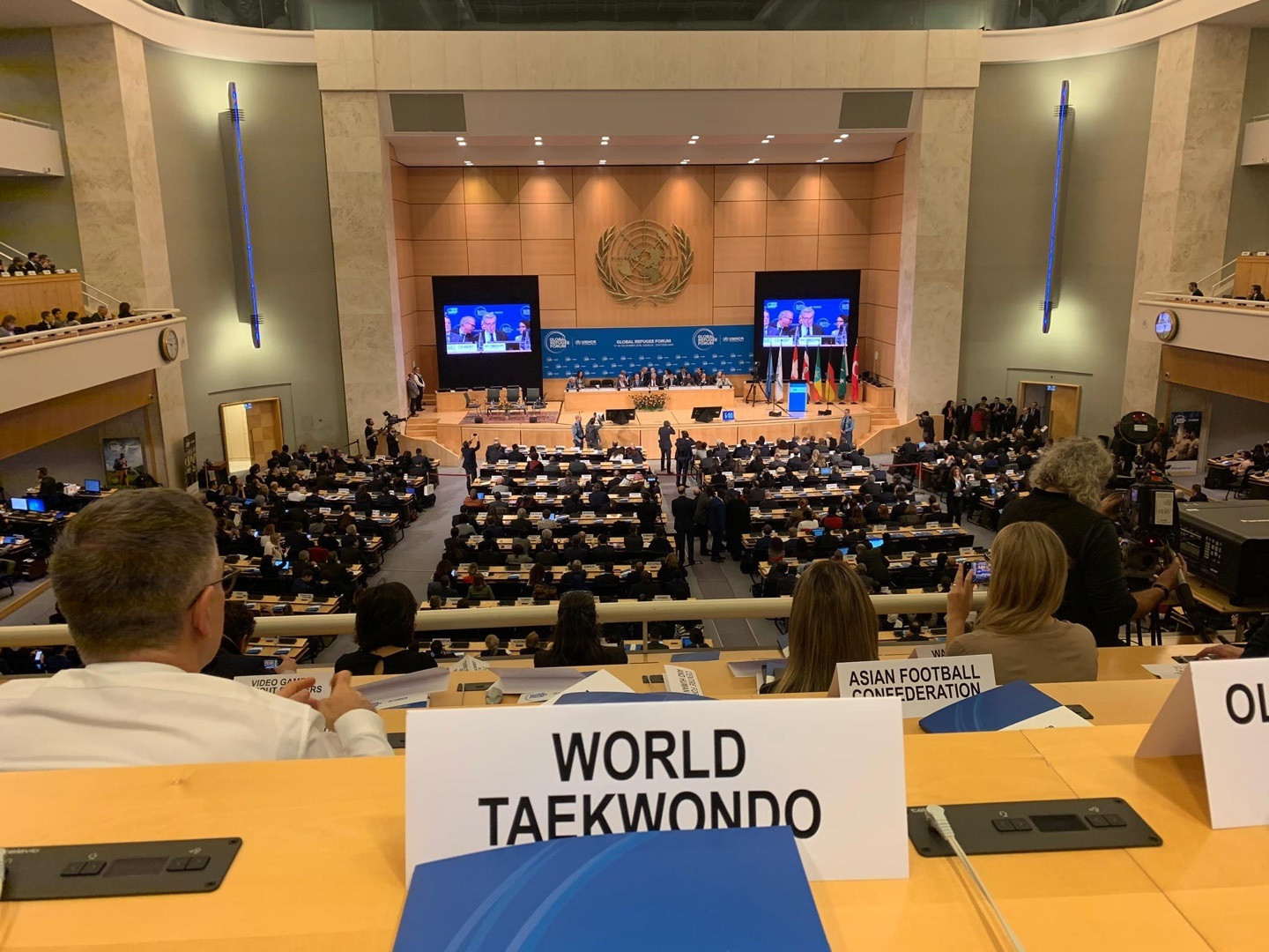 World Taekwondo was only one of two International Federations invited by the United Nations High Commissioner for Refugees to the Global Refugee Forum ©World Taekwondo