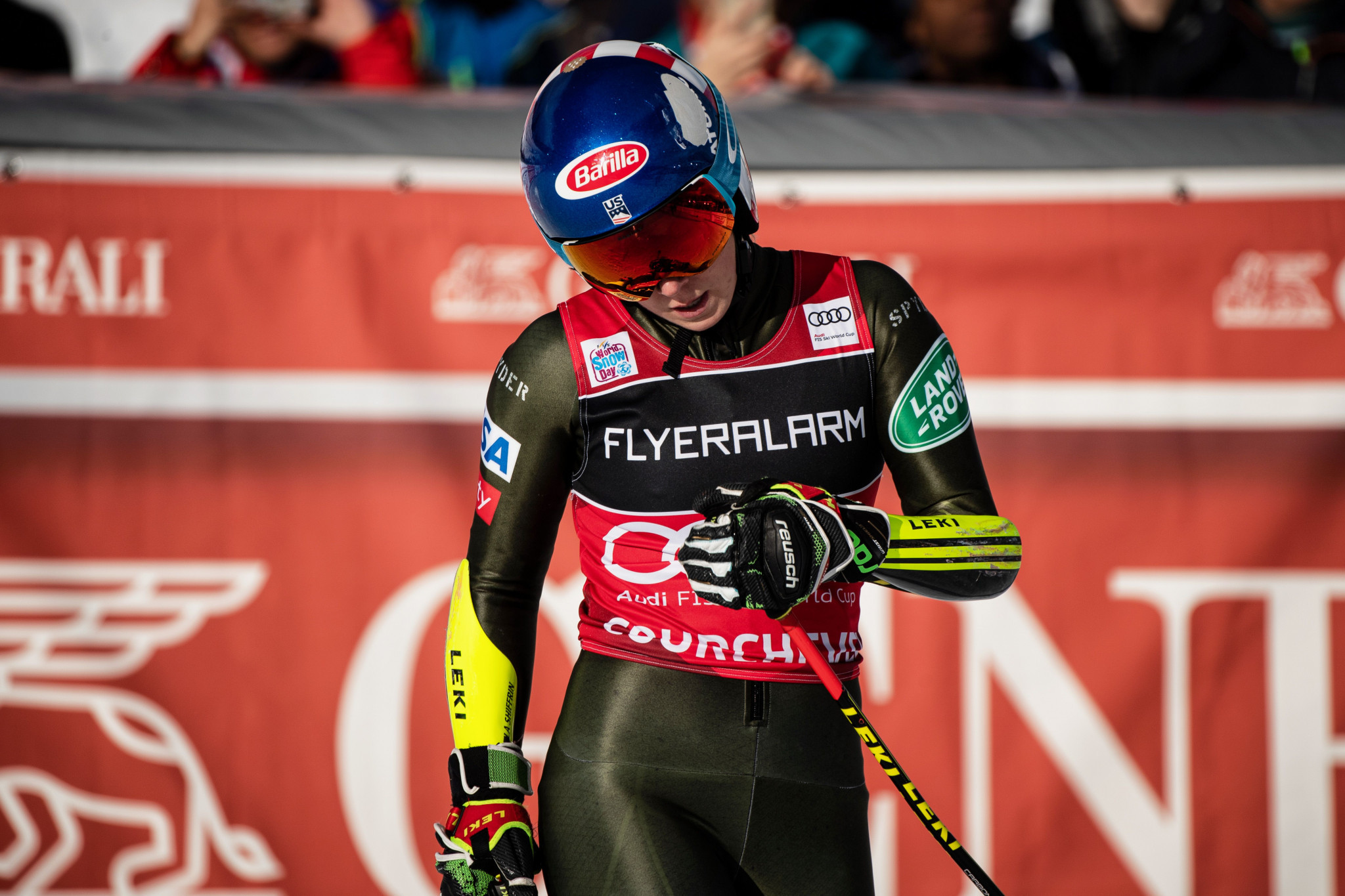 Mikaela Shiffrin finished 17th place in the giant slalom at the FIS Alpine Ski World Cup event in Courchevel ©Getty Images