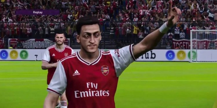 Arsenal's Mesut Özil has been removed from video games in China after making controversial comments that have upset the country ©PES